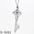 Latest Design 925 Silver Micro Setting Pendant Rhodium Plating. (B-5975)